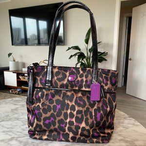 Coach Ocelot Leopard Tote